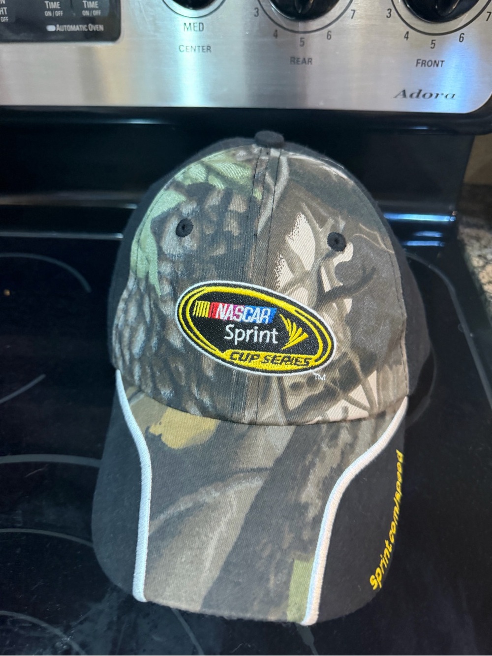 Nascar Camo Sprint Cup Series Hat with White Piping